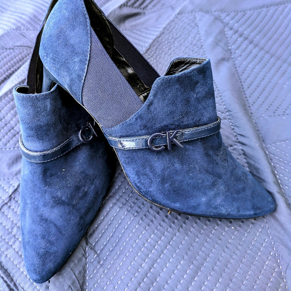 Blue Suede Calvin Klein Boot
